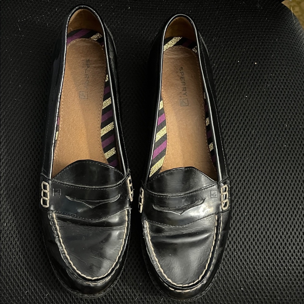 Sperry Top-Siders Black Leather Loafers
